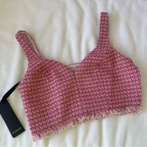 Pinko Tweed Audace Top in Rosa